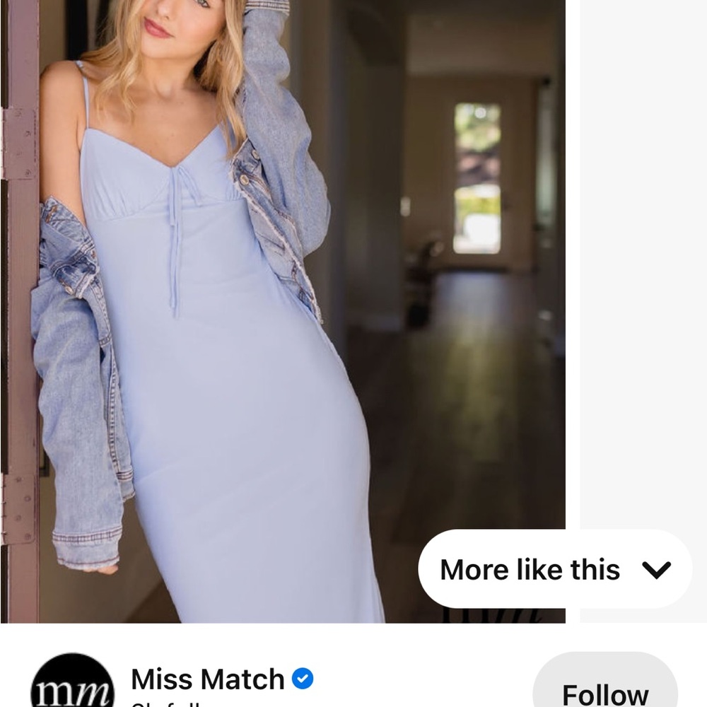 Light blue mesh midi dress